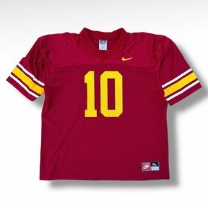 Vintage Team Nike USC Trojans #10 Football Jersey Red Size XL Made In USA 90s